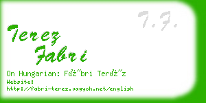 terez fabri business card